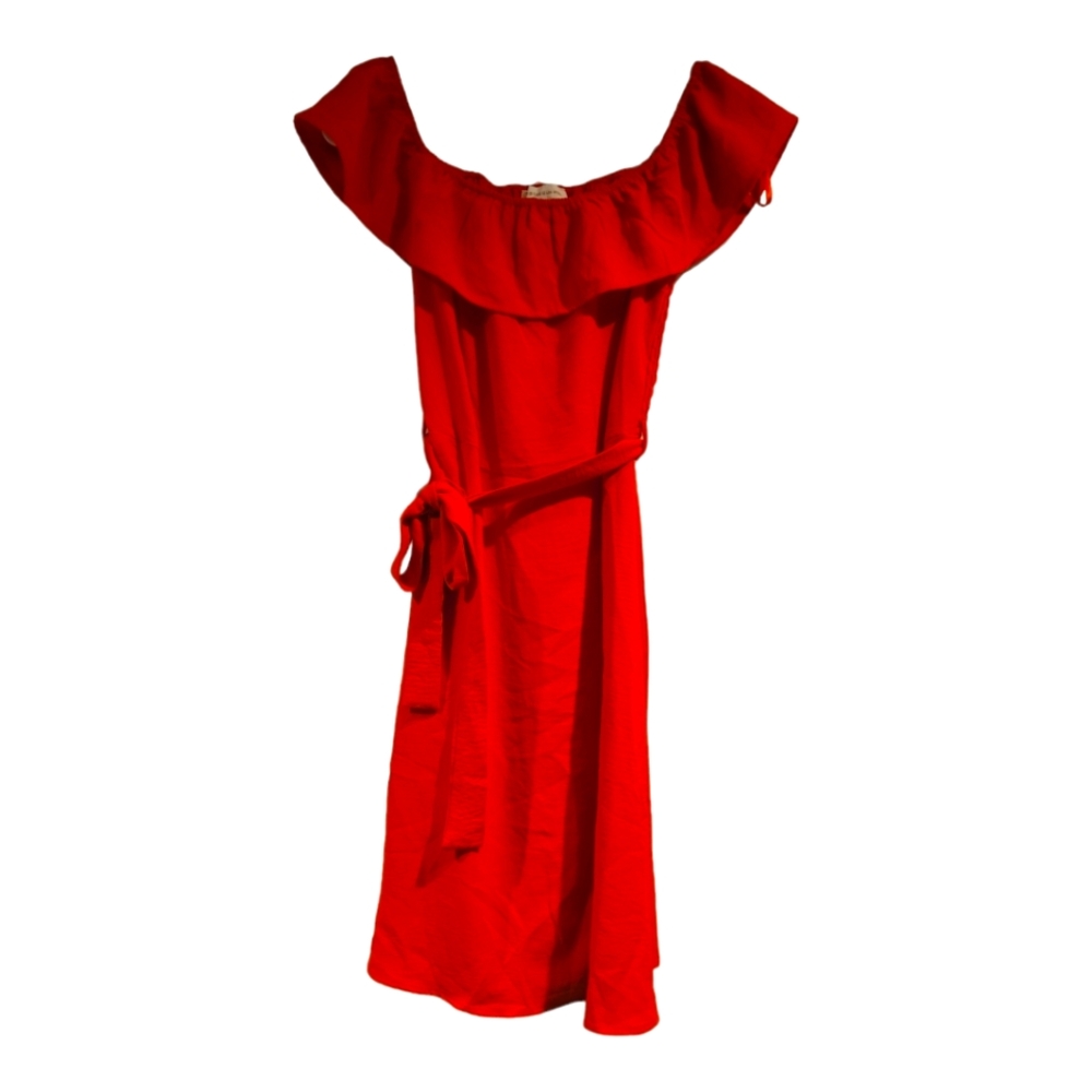Monteau Los Angeles Women’s Orange Short Sleeve Dress Size Medium